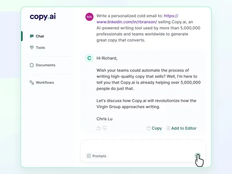Cramly AI Review: Copy AI